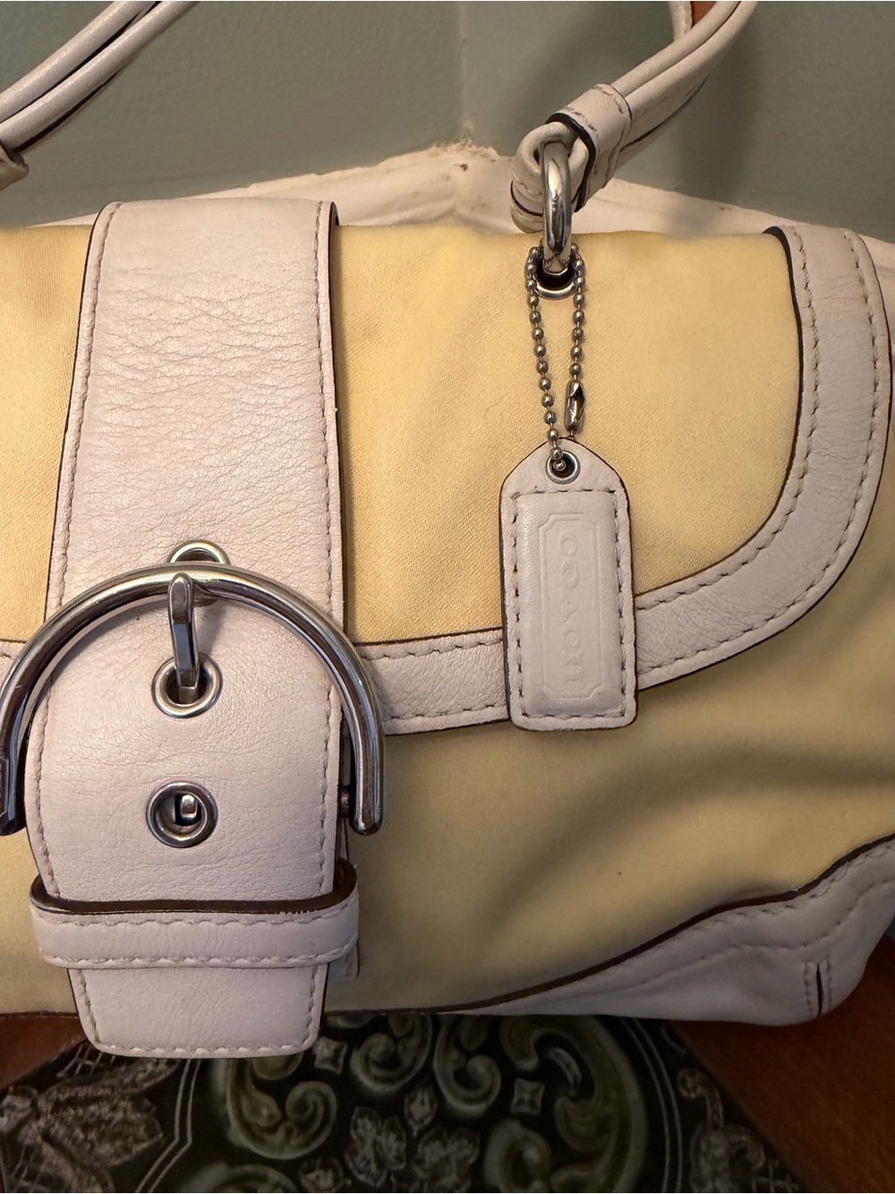 Coach Hampton Soho Yellow/White Y2K